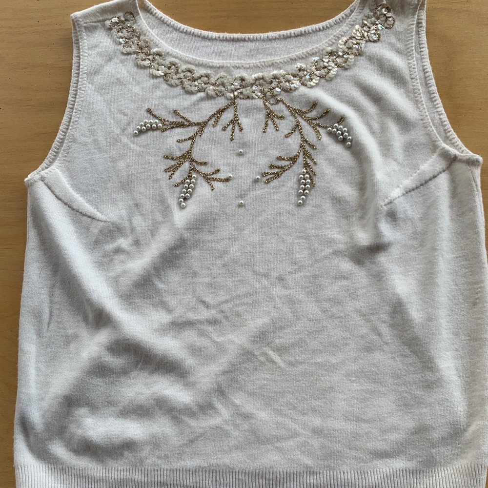 Vintage beaded tank sweater